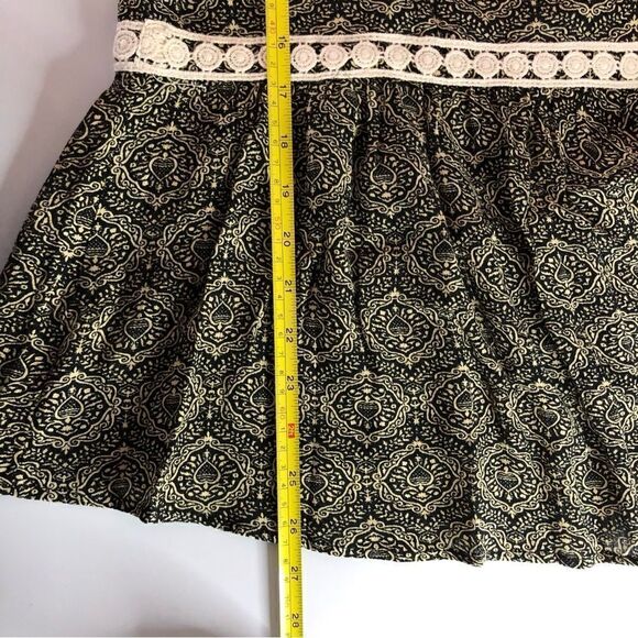 Entro Women’s Top Long Sleeve Black/Cream Lace Size Large - Picture 10 of 10